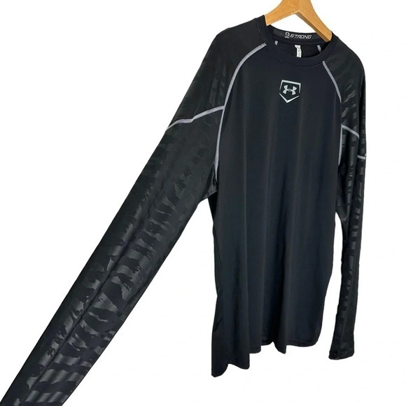 Under Amour 9 strong black performance long sleeve XL top - Picture 2 of 6